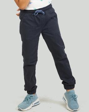 slim-fit trouser pants with patch pockets