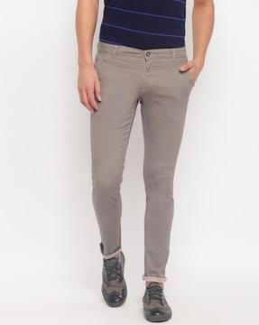 slim fit trousers with insert pocket