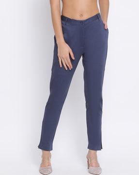 slim fit trousers with insert pocket