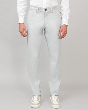 slim fit trousers with insert pockets 