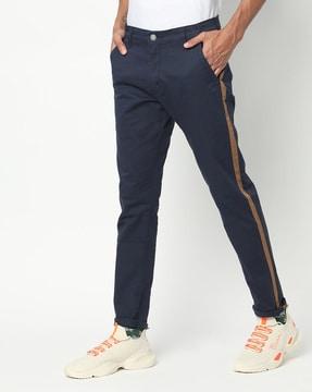 slim fit trousers with insert pockets