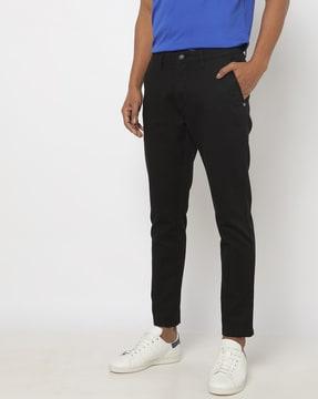 slim fit trousers with insert pockets