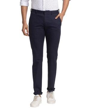 slim fit trousers with insert pockets