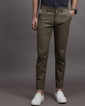 slim fit trousers with insert pockets