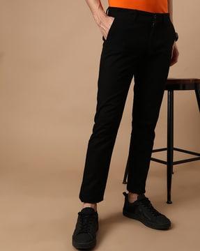 slim fit trousers with insert pockets