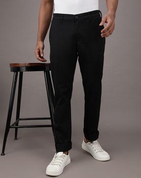 slim fit trousers with insert pockets