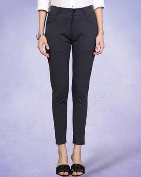 slim fit trousers with insert pockets