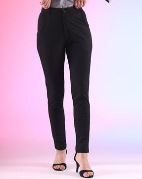 slim fit trousers with insert pockets