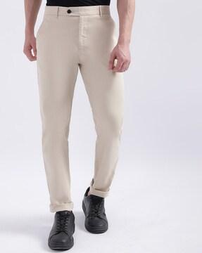 slim fit trousers with insert pockets