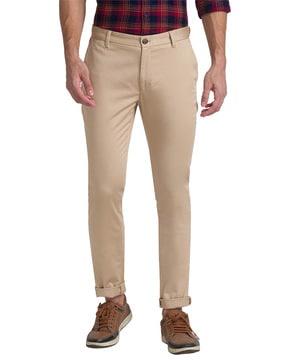 slim fit trousers with inserted pockets