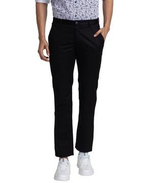 slim fit trousers with inserted pockets