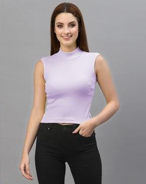 slim fit turtle-neck top