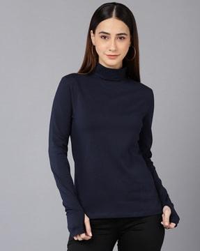 slim fit turtleneck t-shirt