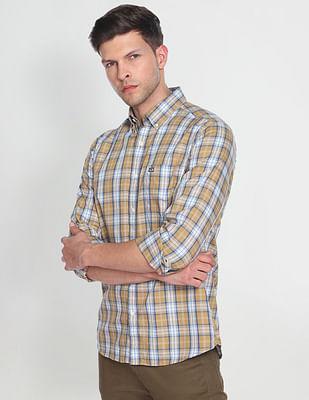 slim fit twill casual shirt