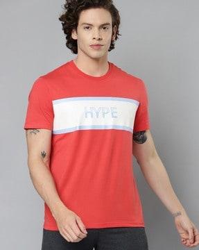 slim fit typographic print crew-neck t-shirt