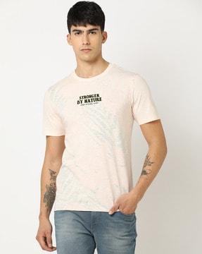 slim fit typographic print crew-neck t-shirt