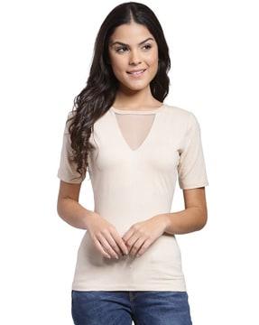 slim fit v-neck top