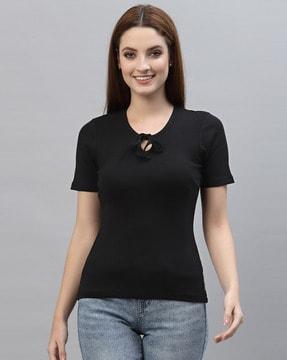 slim fit v-neck top