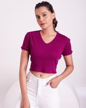 slim fit v-neck top