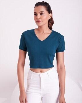 slim fit v-neck top