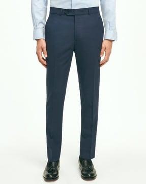 slim fit wool suit trousers