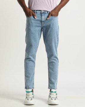 slim tapered fit ankle-length jean