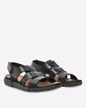 sling-back sandals with velcro fastening