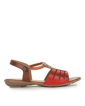 sling-back flat sandals