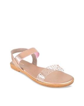 sling-back sandals with synthetic upper