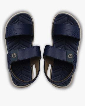 sling-back sandals with velcro fastening