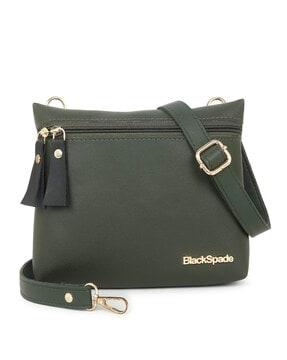 sling bag with adjustable strap & metal accent