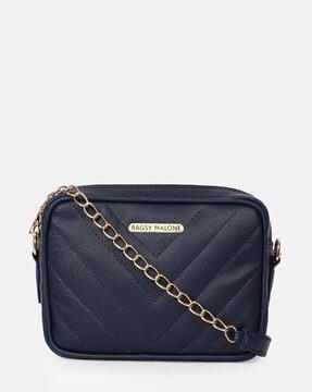 sling bag with metal chain strap