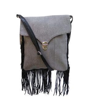 sling bag with textured detail