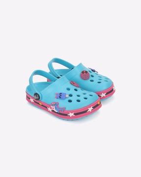 slingback clogs with appliques