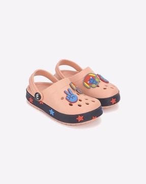 slingback clogs with appliques