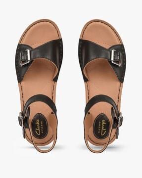 slingback sandals with buckle closure