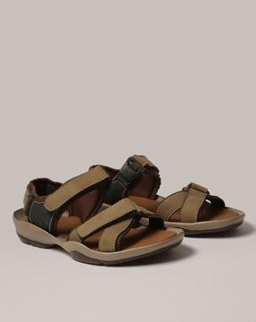 slingback sandals with velcro fastening