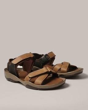 slingback sandals with velcro fastening