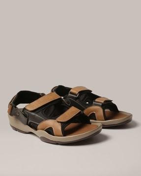 slingback sandals with velcro fastening