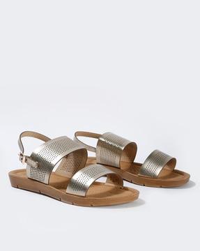 slingback strappy flat sandals