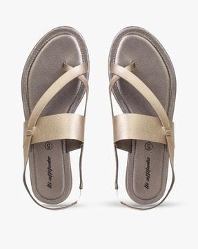 slingback toe-ring flat sandals