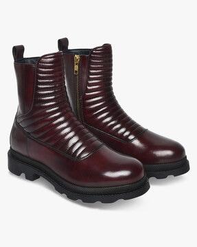 slip-on ankle-length chelsea boots