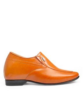 slip-on formal shoes with perforations