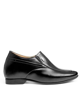 slip-on formal shoes with perforations
