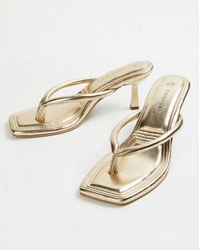 slip-on heeled sandals