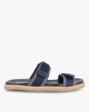 slip-on sandals with velcro closure
