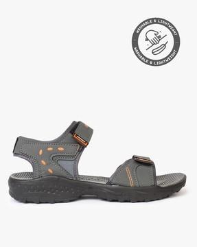 slip-on sandals with velcro fastening