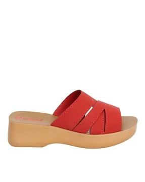slip-on style open-toe sandals