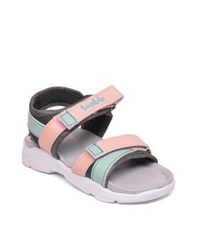 slip-on  sandals with strapped belt