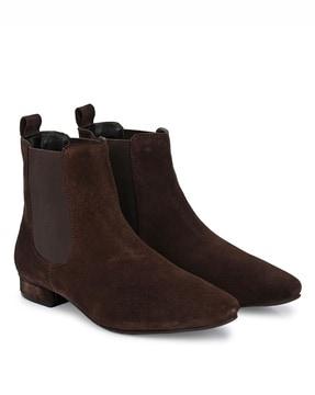 slip-on ankle boots